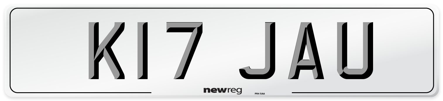K17 JAU Number Plate from New Reg
